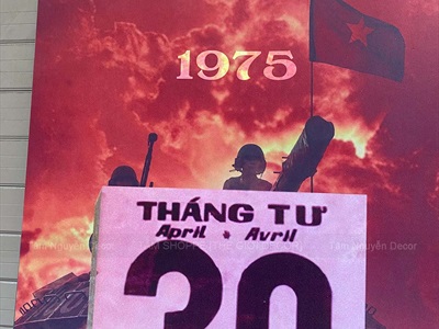 Tranh dán tường chủ đề 30-04 2-9 bằng formex [Độc quyền - In sắc nét] 60x40cm FORM-VN-01